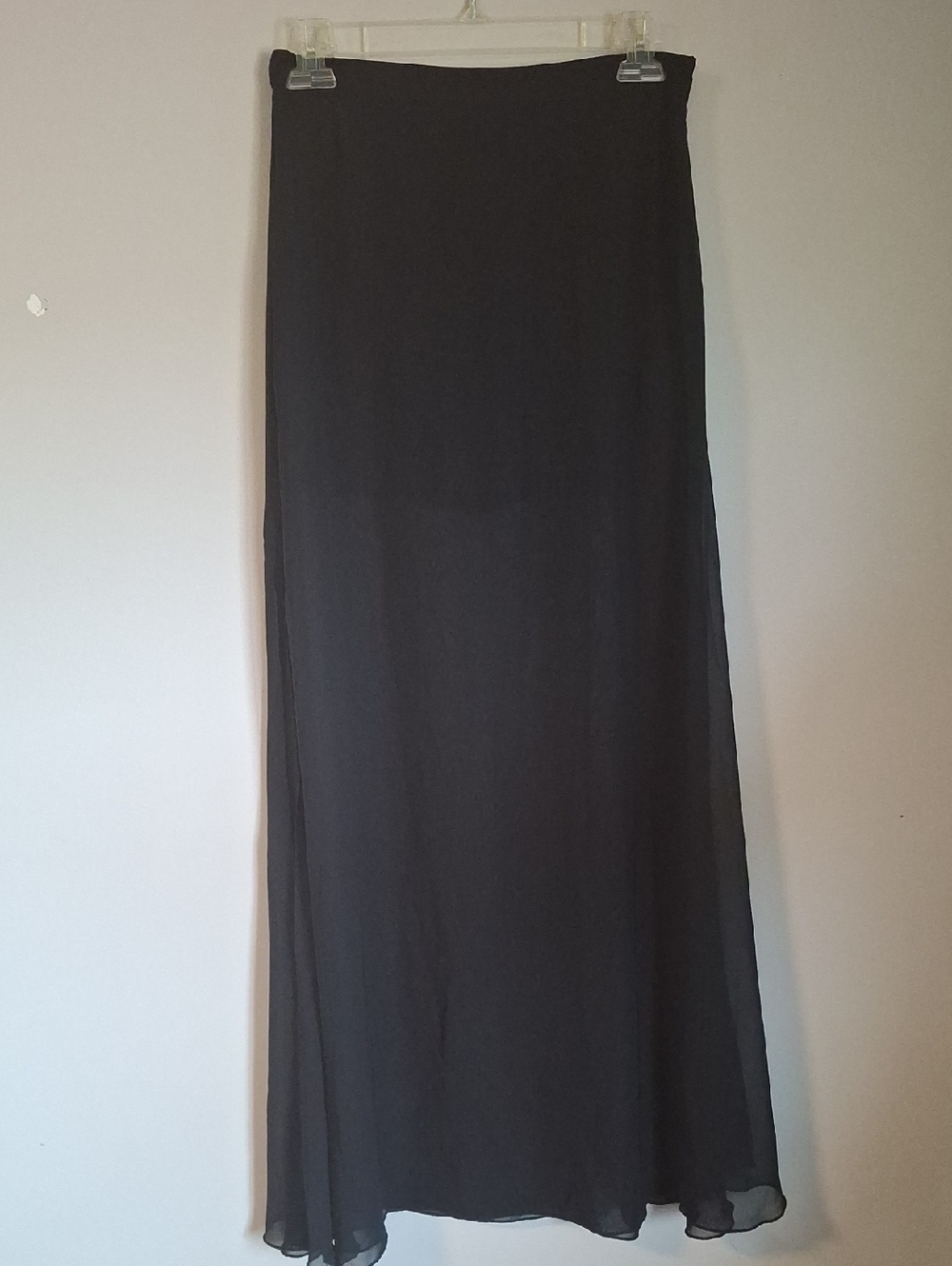 Streetwear Society Sheer Maxi Skort / Skirt with Built-in Shorts – Black, Size M
